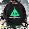 Ação de Jogo Delta Weilong Roupa Periférica Moletom Infantil com Lã Estilo Outono e Inverno Jaqueta Unissex para Estudante Roupa Infantil