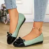 Zapatos Planos Slip-On con Lazo para Mujer 2026 Primavera Nuevos de Comercio Exterior Talla Grande Punta Redonda Moda Boca Baja Zapatos Perezosos Venta al por Mayor