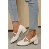 Sapatos Mary Jane Retrô em T para Mulheres 2026 Novo Estilo Sapatos Elegantes para Mulheres com Salto Bloco para o Dia a Dia, Sapatos de Couro para Mulheres Tamanho Grande