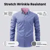 Camisa Masculina Jiachuan Clothing Estampado Digital Manga Larga Cuello Solapa Elástica en Cuatro Direcciones Transfronteriza Más Vendida Versátil Estilo Casual