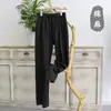Pantalones Casuales de Algodón y Lino Nuevos de Verano para Hombre, Talla Grande Sueltos de Lino Pierna Ancha, Pantalones Harem Estilo Chino