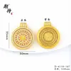 Nuevo Colgante de Brújula de Luz de Buda Dorado Arena Estilo Chino, Exquisito Colgante de Brújula con Pestillo Vajra Completamente Diamantado Que No Se Desvanecerá por Mucho Tiempo