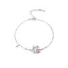 Pulsera de anillo de corazón de rastro de hada original para mujer Mori rosa pulsera de amor sentido de alta gama de lujo ligero mismo estilo pulsera de estrella