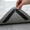 Pegatinas fijadoras antideslizantes para alfombras y tapetes transfronterizos, pegatinas triangulares reutilizables sin marcas para alfombras para uso doméstico, pegatinas antideslizantes para alfombras