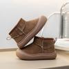 Botas de Nieve para Niños 2025 Invierno Nuevos Zapatos para Niños Zapatos de Algodón para Niñas con Forro de Felpa y Engrosados Botines Cortos para Niños Simples y Antideslizantes