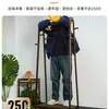 Perchero de pie para dormitorio, tendedero para ropa, tendedero para habitación, madera maciza, para colocar la ropa por la noche, uso en interiores del hogar