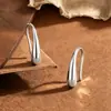 Pendientes Versátiles de Plata de Ley S925 con Forma de Lágrima Transfronterizos para Mujer, Lujo Ligero, Gama Alta, Estilo Minimalista, Diseño de Nicho, Joyería Simple para Orejas