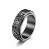 Anel giratório de aço inoxidável com texto Viking Nórdico, letra de runa Luen, pulseira descompressora em estoque, atacado