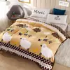 Manta de cuatro estaciones, manta de aire acondicionado, sábana y manta para cama de dormitorio estudiantil, manta de franela de doble uso, sábana y manta, transfronterizo