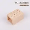 Brocas Novas e Modernas para Unhas Caixa de Armazenamento de Madeira Estilo Japonês Organizador de Mesa com Múltiplos Furos Ferramenta de Exibição Armazenamento Atacado