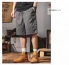 2026 Estilo Hong Kong Japonés Ins Moda Retro Japonés Versátil Holgado Recta Pantalones de Trabajo de 5 Puntos Pantalones Casuales Pantalones de Moda para Hombre