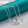 Pingente de diamante amor O-chain joias corrente de cobra colar de prata feminino West Lake Beauty joias