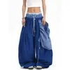 Pantalones de Baile Unisex para Comercio Transfronterizo con Doble Cintura, Pierna Ancha Holgada, Dobladillo Acampanado Desmontable, Pantalones Casuales