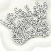 Cuentas acrílicas del alfabeto inglés, cuentas cuadradas, cuentas planas, cuentas redondas, accesorios de bricolaje hechos a mano, cuentas para pulseras, cuentas de mano.