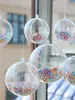 Decorações de teto de Natal, esferas ocas de plástico transparente, esferas de acrílico, enfeites suspensos para casamentos e creches.