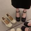 Sapatos Mary Jane para Mulheres, Estilo Retrô, Fórmula Perfeita, Bico Quadrado, Celebridade da Internet, Saltos Grossos, Saias, Estilo Pequeno Fragrante, Moda Beleza