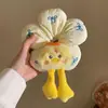 Lindos Scrunchies Florales de Dibujos Animados para Mujer con un Toque de Lujo, Rellenos de Algodón, Cuerda para el Cabello con Cabeza de Perro 3D, Cuerda para el Cabello de Gato y Pato
