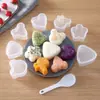 Molde de Onigiri Desenho Animado Infantil Molde Triangular de Arroz com Nori Material PP de Grau Alimentício Conjunto de Moldes para Comida Complementar Infantil