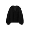 Sumeihui 2026 Primavera Temprana Nuevo Estilo Ambiente Suave y Perezoso Cardigan Holgado de Punto Esponjoso con Agujeros Tot para Mujer