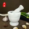 Prensa de ajo de mármol natural, mortero de piedra para uso doméstico, machacador de ajo, picador de ajo, prensa de ajo, recipiente para triturar, mortero de ajo
