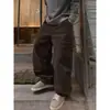 Pantalones de trabajo para hombre, colección de primavera, pierna recta, estilo callejero americano, corte holgado, adecuados para actividades al aire libre, deportes y uso casual en primavera y otoño