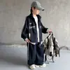 Traje Deportivo Casual de Otoño para Niños Ropa Infantil 2026 Conjunto de Dos Piezas con Chaqueta de Cremallera de Cuello Alto Suelta y Pantalones de Chándal para Niños Mayores