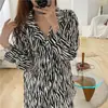 Corea Estilo Coreano ins Cuadros Pijama de Primavera y Otoño para Mujer Pantalones de Manga Larga Cárdigan Traje Lindo de Dibujos Animados Ropa de Casa Comercio Exterior