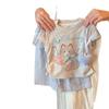 Conjunto de Verano Elegante para Niña 2026 Nuevo Estilo Conjunto de Dos Piezas con Chaleco de Gato y Lazo y Pantalones de Pierna Ancha para Niña Pequeña