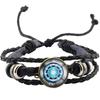 Pulsera de Iron Man con Gema del Tiempo Transfronteriza Pulsera Tejida a Mano de Moda Europea y Americana Venta al por Mayor de Pulseras