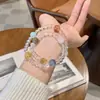 Pulseira de Cristal Natural Dopamina Arco-Íris Multi-Pedras, Estilo Menina, Doce e na Moda, Versão Coreana, Moda Versátil Estilo Ins