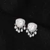 Pendientes Geométricos Triangulares de Circonita, Simples y de Moda, Elegantes y Exquisitos, Pequeños y Lindos, Versátiles y Brillantes para Mujer