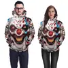 Halloween Navidad Cry Night Transfronterizo Amazon Nuevo Payaso de Terror Sudadera con Capucha Sudadera con Capucha Sudadera con Estampado Digital Hombre