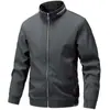 Chaqueta de Negocios Casual Versátil Personalizada Cortavientos Sudadera de Manga Larga para Hombre Primavera y Otoño Ajustada Cuello Alto Superior Chaqueta Transfronteriza