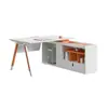 Escritorio de Oficina para 2 Personas Escritorio Financiero de Oficina y Combinación de Silla Escritorio Moderno Simple para Personal Estación de Trabajo para 4 Personas