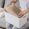 Caja de Almacenamiento con Contraste de Color Morandi para Snacks, Ropa, Artículos Varios, Organizador Doméstico, Cocina, Condimentos, Cesta de Almacenamiento de Plástico con Tapa