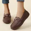 Nuevos Mocasines de Ancho Amplio Casuales Planos para Mujer Suela Suave Parte Superior Suave Zapatos de Madre Cómodos Talla Grande Mocasines Zapatos para Mujer