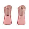 Tubo de Brilho Labial Rosa Galvanizado 1.8g Triângulo Invertido Assimétrico Cosméticos de Maquiagem Cuidados com os Lábios Embalagem Material com Glitter Destaque