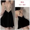 Pijama de Renda Doce Guiruo Veludo Macio Lingerie de Alça Feminina Cardigã Confortável Roupa de Casa 2826