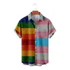 Comercio exterior transfronterizo nueva moda casual para hombre talla grande camisa de manga corta con estampado 3D, camisa de hombre