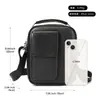 Bolso Cruzado de Hombro Casual de Piel de Vaca de Primera Capa, Bolso de Cuero para Hombre Versátil y Sencillo, Bolso de Hombre de Comercio Exterior de Gama Alta, Bolso Cruzado de Cuero Genuino