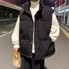 Chaleco de algodón cálido de estilo coreano de moda para otoño e invierno, para hombre y mujer, holgado y versátil, con cuello alto, chaqueta sin mangas moderna y casual