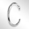Pulsera Espiral Transfronteriza Nueva de Acero Inoxidable Acero Titanio Personalizada Columna Torcida Forma C Ajustable Pulsera Irregular