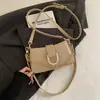 Nova Bolsa Feminina Corrente em PU Retrô, Estilo Coreano da Moda, Elegante Cor Sólida Versátil Bolsa de Ombro, Adequada para Todas as Estações