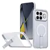 Adequado para Capa de Celular com Resfriamento Xiaomi Poco F8 Ultra, Design Criativo Vazado Respirável com Suporte Vertical Magnético