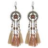 Pendientes de Borla para Turismo Yunnan Dali Lijiang Pendientes Largos Bohemia Distintivos Joyería con Colgante de Hoja para el Cabello