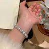 ¡Diamante Estrella de Luz de Luna! Pulsera Abierta Incrustada con Perlas, de Aspecto Lujoso y de Gama Alta, Joyería Estilo Vintage Francés al por Mayor