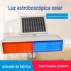 Luz de advertência solar construção de estrada LED cabine noturna bloqueio de estrada flash estroboscópico sinal de dupla face vermelho e azul