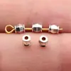 Diámetro del agujero aprox. 3.9x3.4x3.4mm. 1.5mm 0.15g Hilo de cuentas espaciadoras facetadas de plata antigua