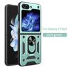 Adecuado para Samsung Zflip7 Funda para Teléfono Móvil de Ventana Suave Galaxyflip6 Anillo Magnético Flip5 Cubierta Protectora