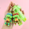 Llavero de Tortugas Ninja Mutantes Adolescentes Transfronterizo de Dibujos Animados Colgante de Bolsa de Silicona Llavero de Coche Máquina de Garra Pequeño Regalo